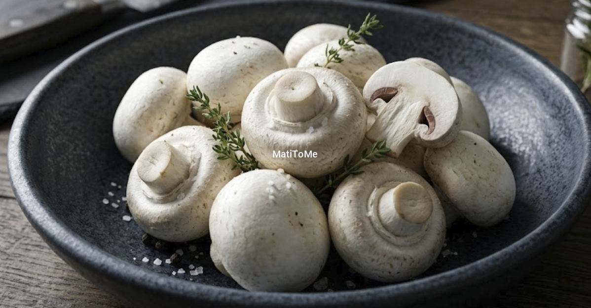 Fresh button mushrooms